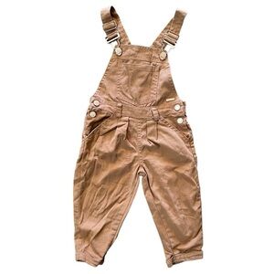 Tahari Tan Brown Overall Bibs Size 2T